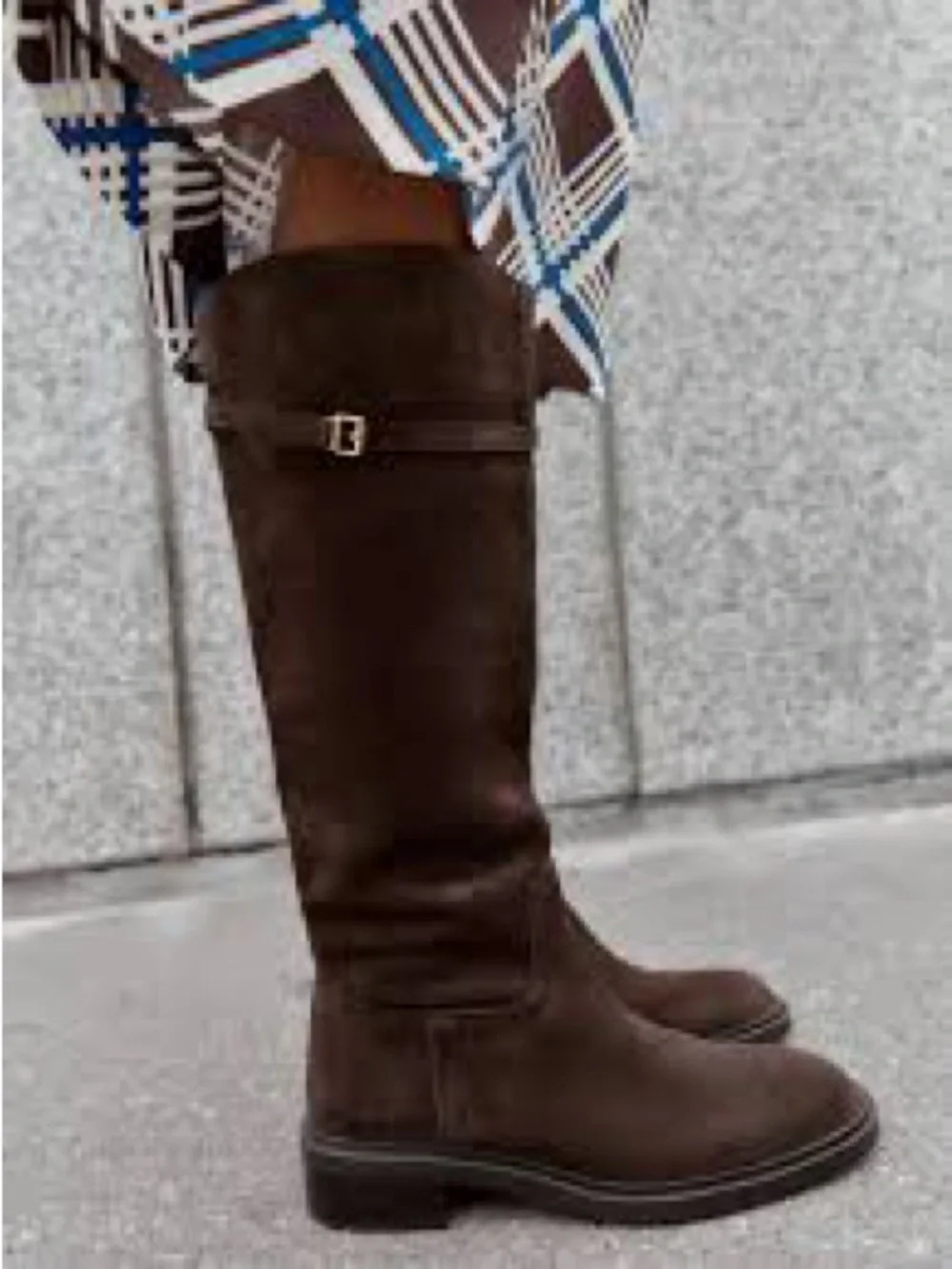 Zara Split Suede Riding Boots
